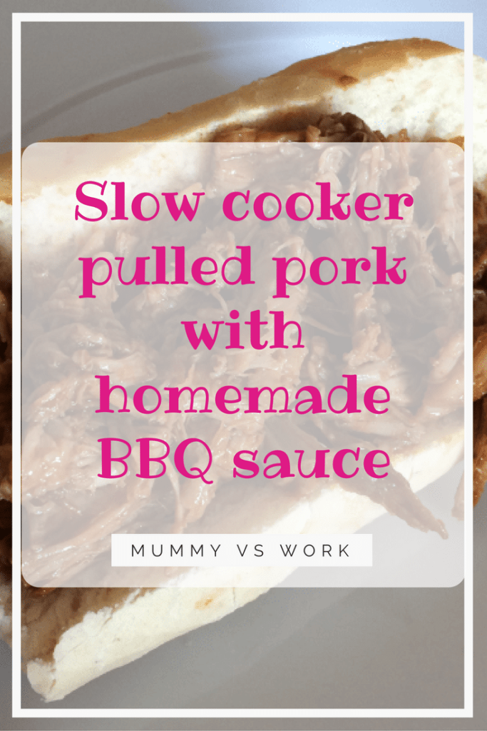 Slow cooker pulled pork with homemade BBQ sauce 