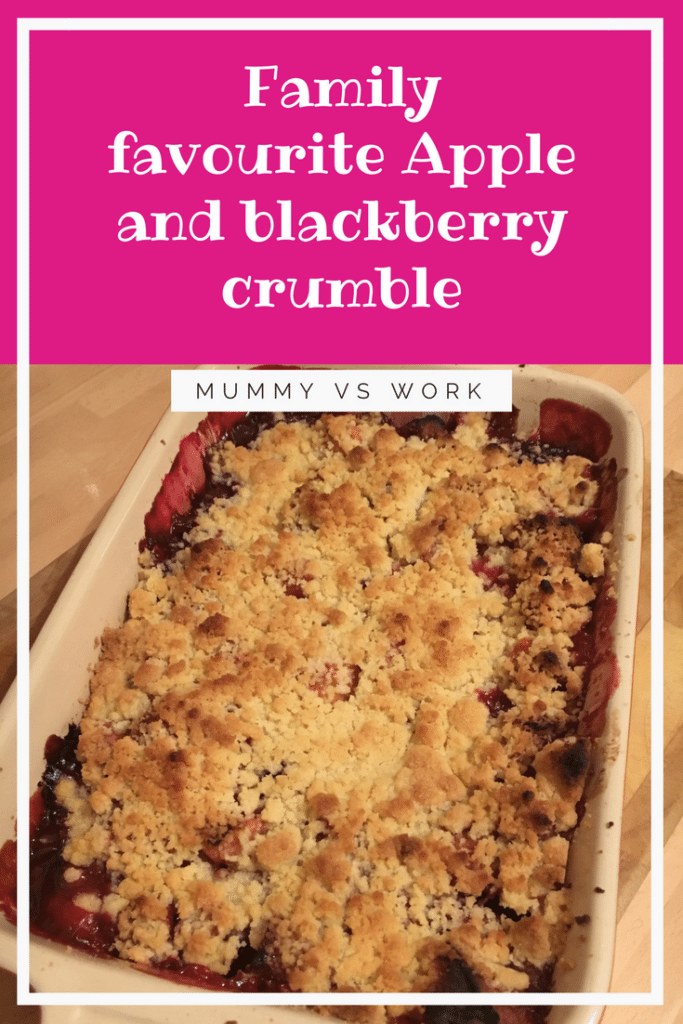 Family favourite Apple and blackberry crumble