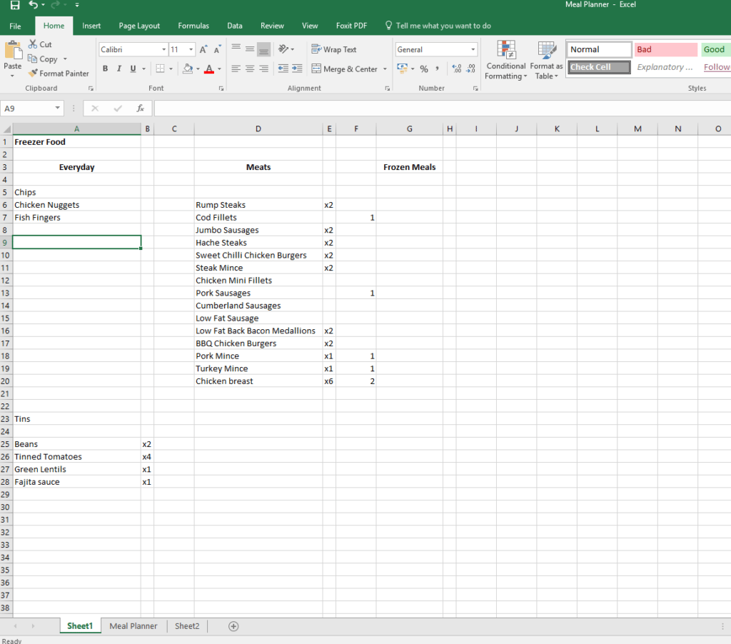 Meal Planning stock check 1