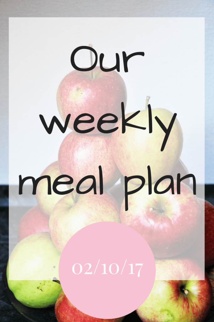 Our weekly meal plan 02 10