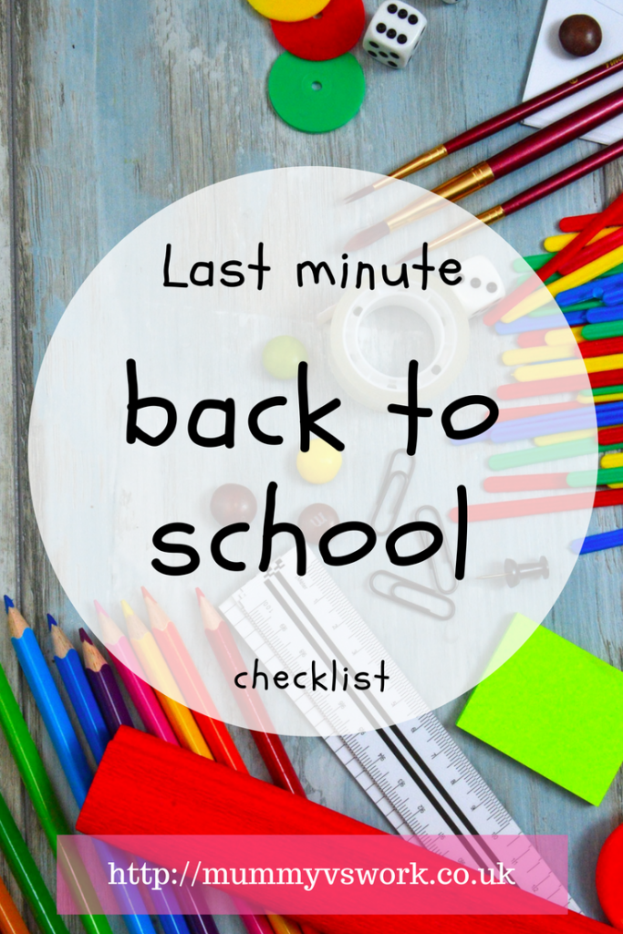 Last minute back to school checklist