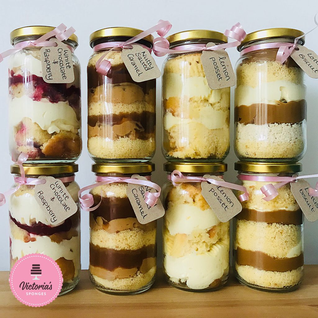 Christmas flavoured cake jars from Victoria’s Sponges