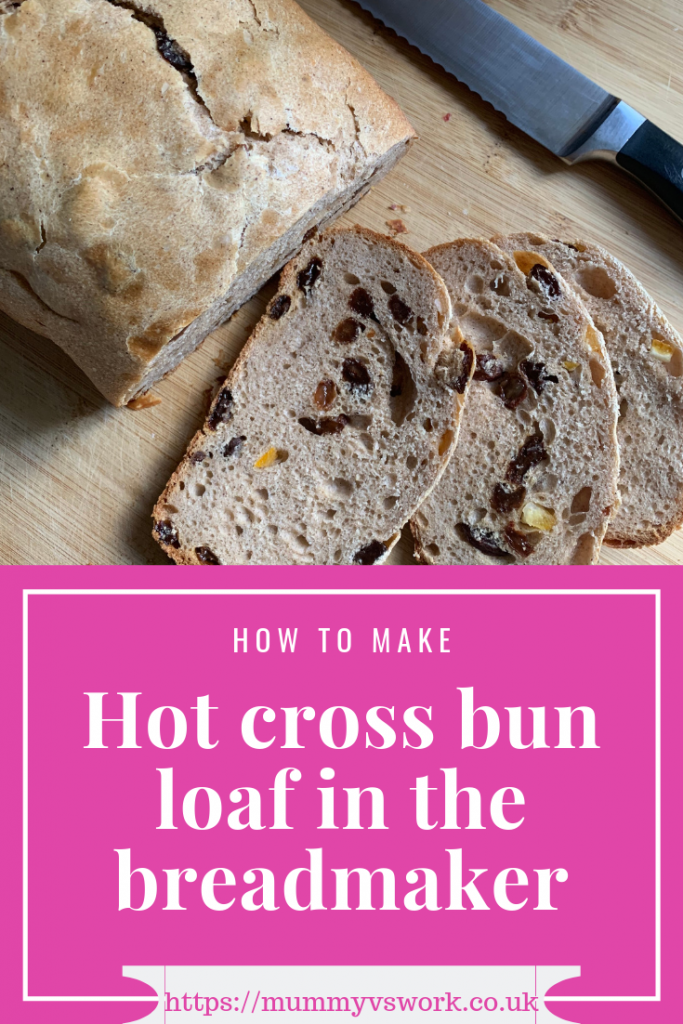 Hot cross bun loaf in the breadmaker