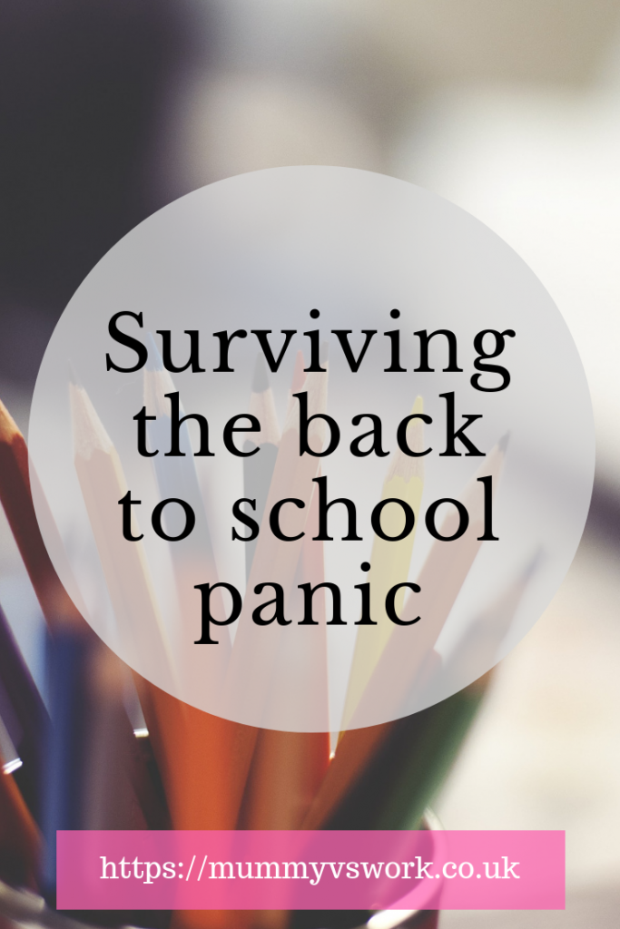 Surviving the back to school panic