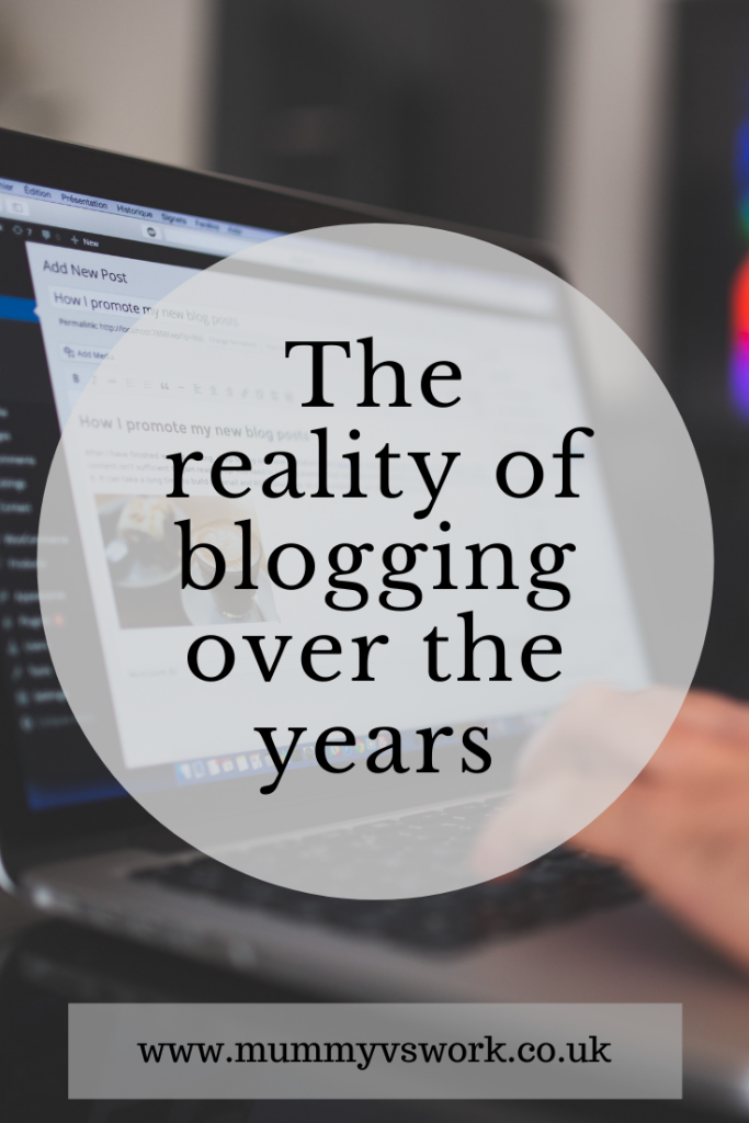 The reality of blogging over the years