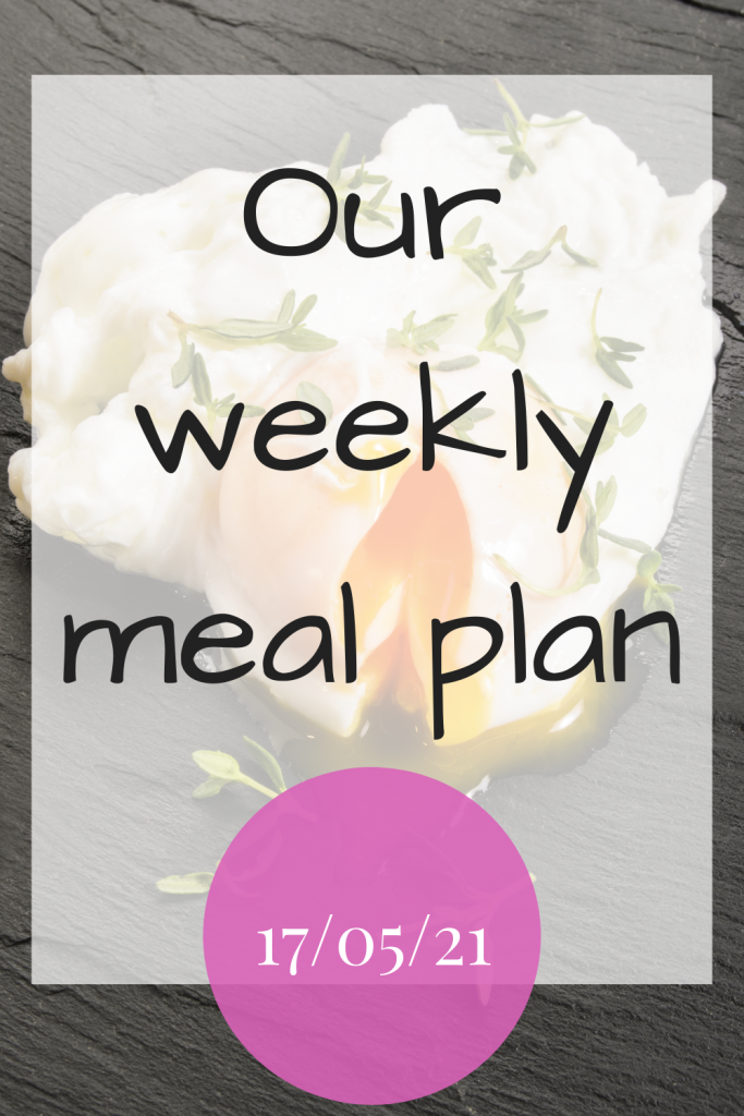 Our weekly meal plan - 17th June 2021