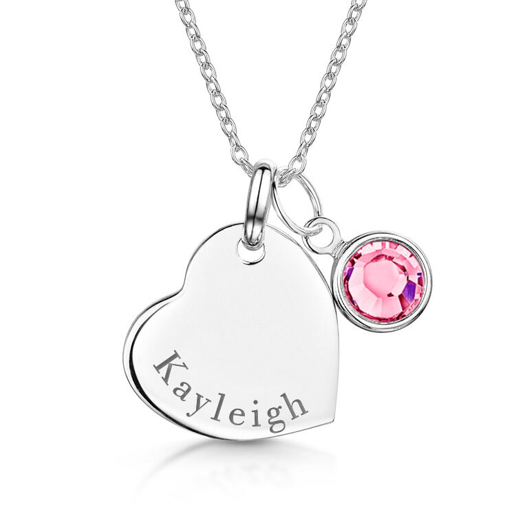 Win a Swarovski® Birthstone Heart Necklace from Engravers Guild of London