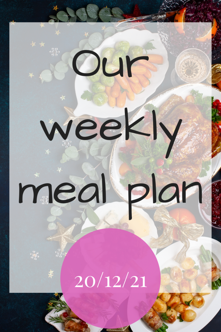 Our weekly meal plan - 201221