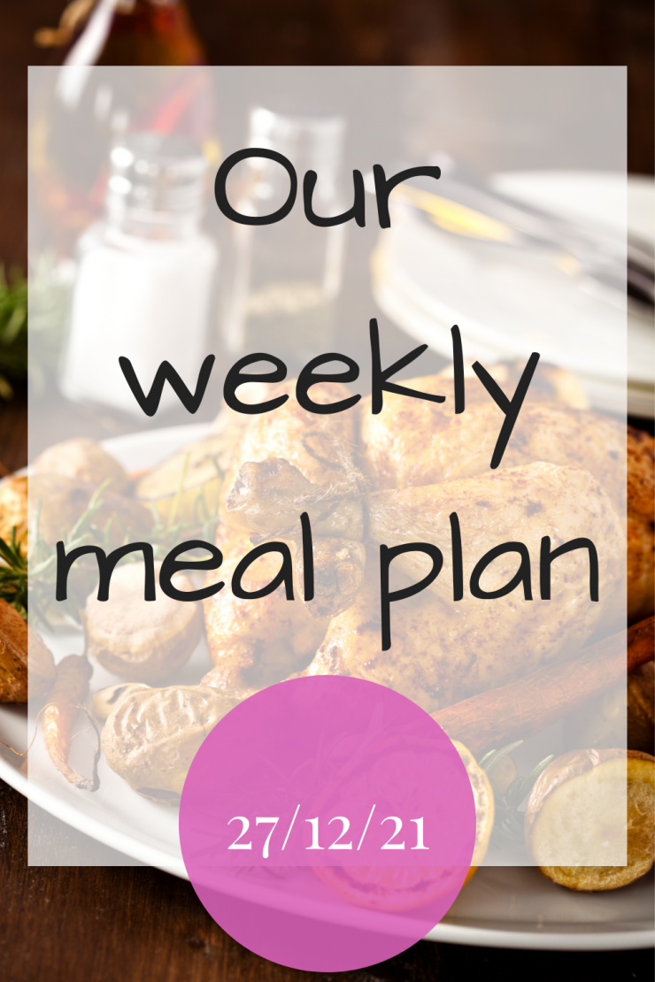 Our weekly meal plan – 271221