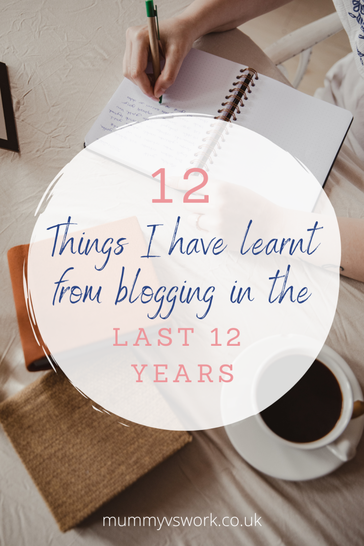 12 Things I have learnt from blogging in the last 12 years