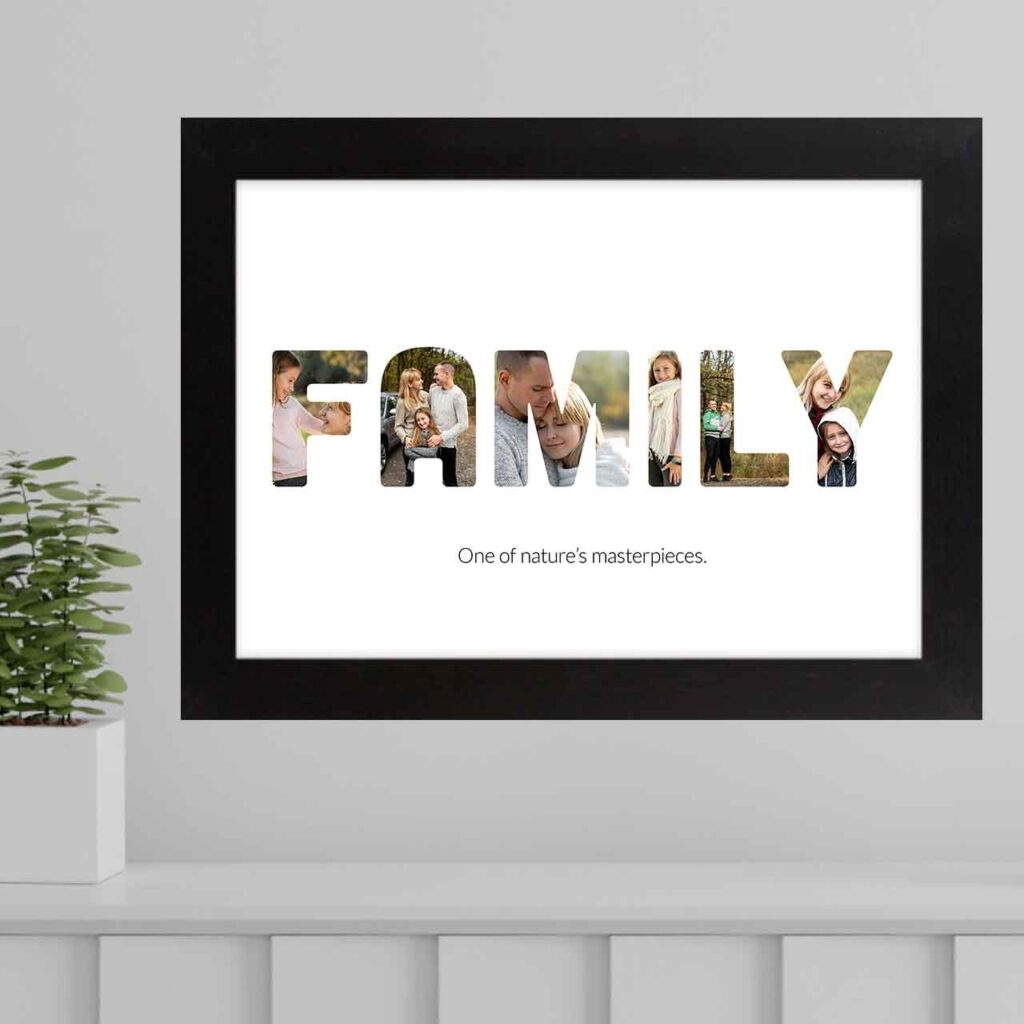 family print and frame harriet black a4 3