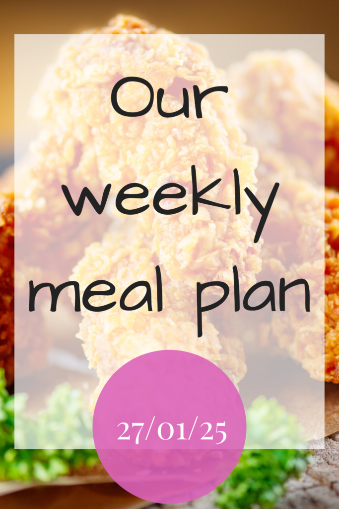 Our Weekly Meal Plan - 27th January 2025