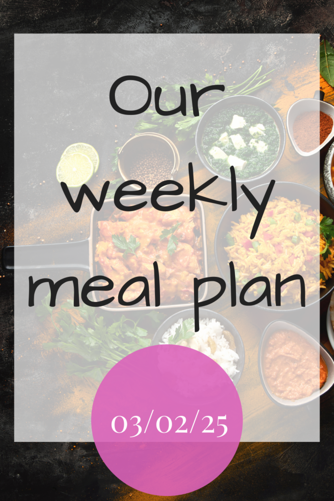 Our Weekly Meal Plan 3rd February 2025 1