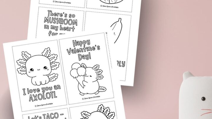 Image for Valentine's day Colouring Cards (Free Printable)