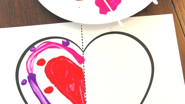Image for Symmetry Heart Painting (with Free Printable)