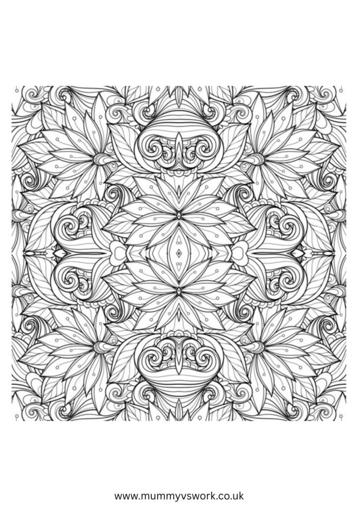 Intricate owl mandala with ornate decorative patterns and complex swirling details - advanced adult colouring sheet PDF