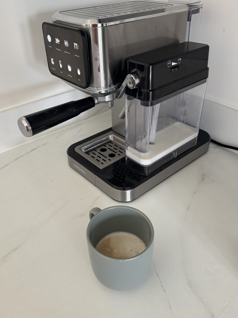 Taking time to enjoy a coffee before starting the working day
